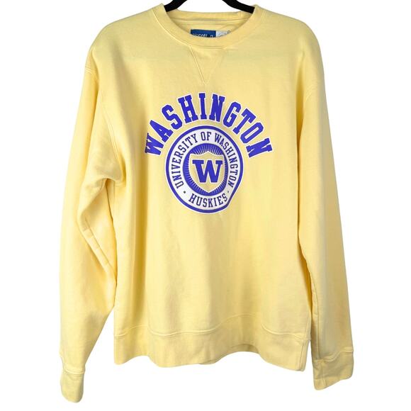 University of Washington U Dub Huskies Screenprinted Crew Neck Sweater - Large - Picture 1 of 6